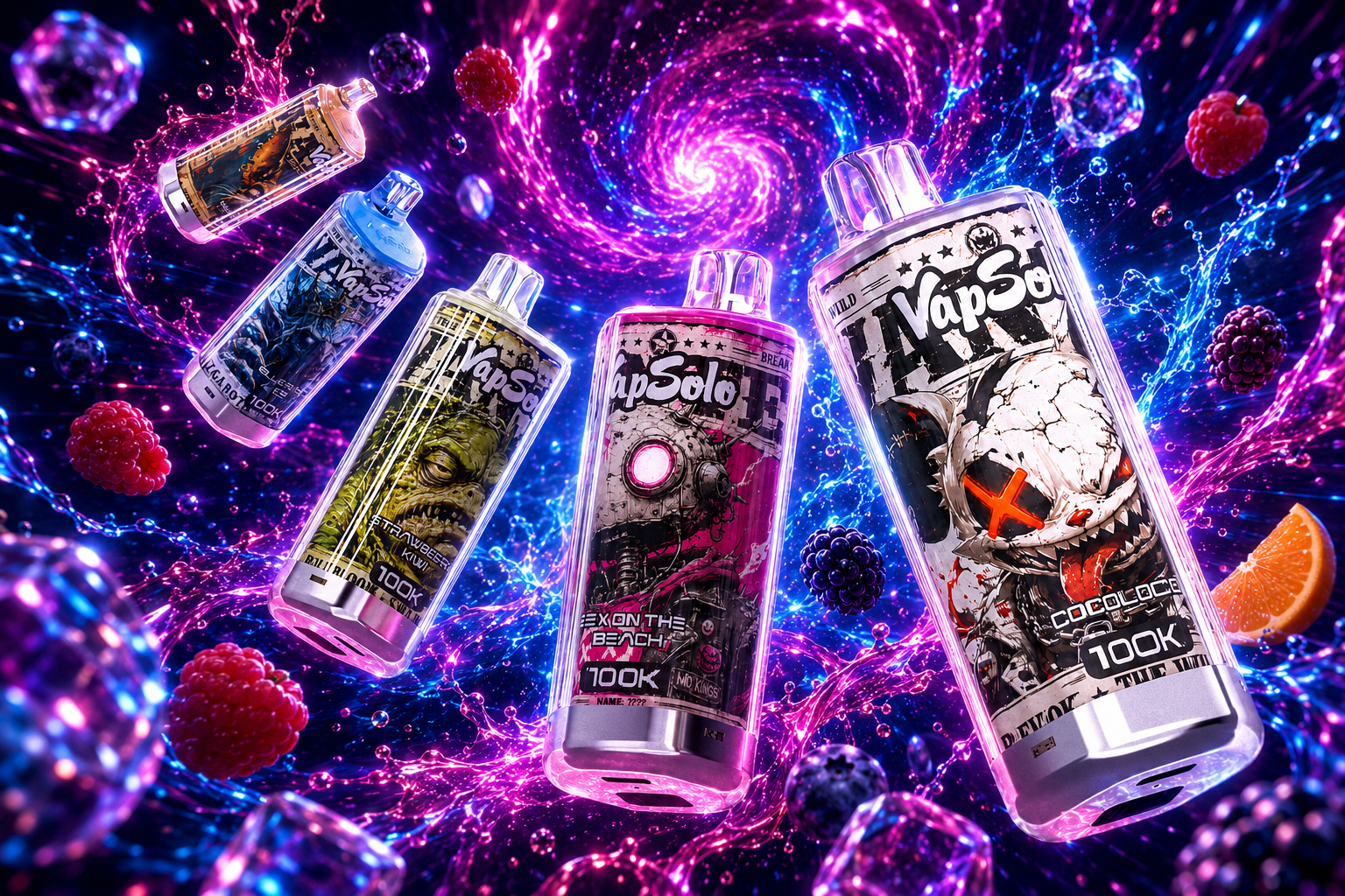100K — Up to 100,000 Puffs · Mesh Coil Flavor